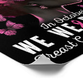 10月We衣服ピンクブラック女性乳がん阿波 ポスター (角)