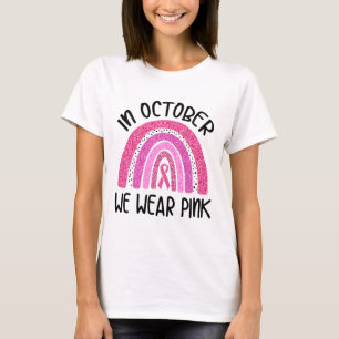 10月We衣服ピンクリボン乳がん待ち Tシャツ