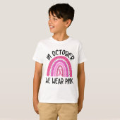 10月We衣服ピンクリボン乳がん待ち Tシャツ (正面フル)