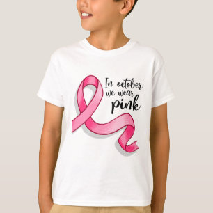 10月We衣服ピンクリボン乳がん待ち Tシャツ