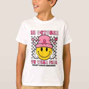 10月We衣服ピンクリボン幽霊ハロウィンブレ Tシャツ