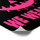 10月We衣服ピンク乳がんハロウィーンパンプク ポスター (角)