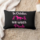 10月We衣服ピンク乳がん認識度Ho ランバークッション (ブランケット)