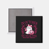 10月We衣服ピンク – 乳がん認識度 マグネット (正面/裏面)