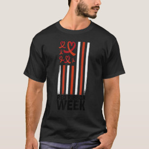 10月We衣服レッドリボンウィーク認識度2 Tシャツ
