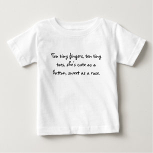 10本の小さい指、10の小さいつま先、彼女はかわいいですように… ベビーTシャツ