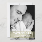 10本の指と指、かわいいベビーアナウンス 案内状 (正面)