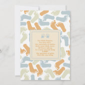 10本の指と指、かわいいベビーアナウンス 案内状 (裏面)