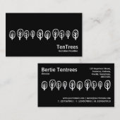 10本の木 – 白と黒 名刺 (正面/裏面)