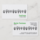 10本の木 – 黒と白 名刺 (正面/裏面)