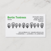 10本の木 – 黒と白 名刺 (裏面)