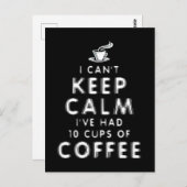 10杯のコ保ーヒを飲んで落ち着かない ポストカード (正面/裏面)