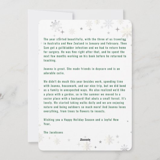 10枚かわいいゴールデンエレガントドのコラージュパーソナライズされた シーズンカード (裏面)