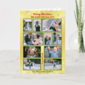10枚かわいいゴールデンエレガントドのコラージュパーソナライズされた シーズンカード (正面)