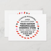 10枚のカスタムウェディングエンクロージャカード エンクロージャーカード (正面/裏面)