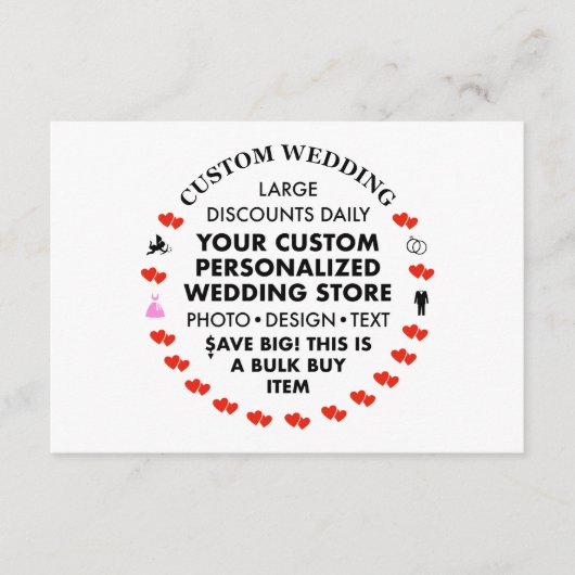 10枚のカスタムウェディングエンクロージャカード エンクロージャーカード (正面)