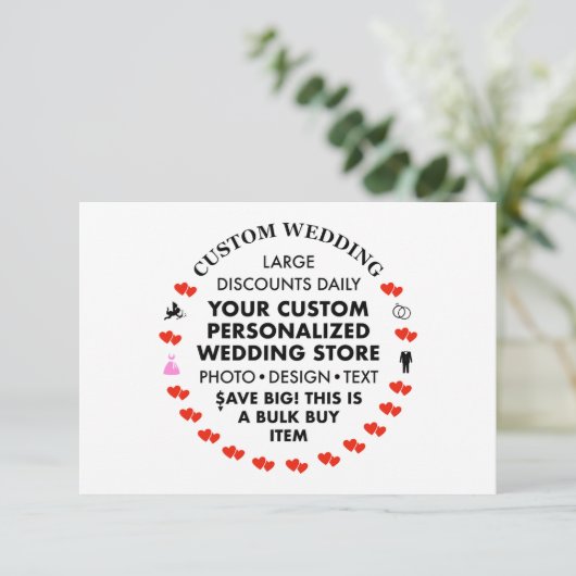 10枚のカスタムウェディングエンクロージャカード エンクロージャーカード (スタンド正面)