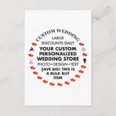 10枚のカスタムウェディングエンクロージャカード エンクロージャーカード (裏面)