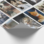 10枚の写真を白にコラージュ ラッピングペーパー (角)