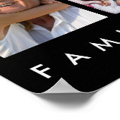 10枚の写真を飾れる家族は全て コラージュポスター 黒 ポスター (角)