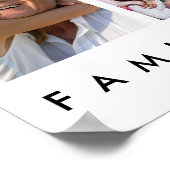 10枚の写真を飾れる家族は全て 白  ポスター (角)