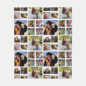 10枚の写真パーソナライズされたフリースブランケット フリースブランケット (正面)