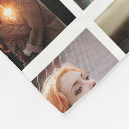 10枚の写真パーソナライズされたフリースブランケット フリースブランケット (角)