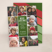 10枚の写真縁ど-  Merry Christmasレトロラインアート シーズンカード