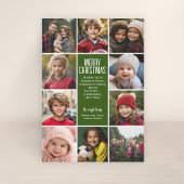 10枚の写真縁ど-  Merry Christmasレトロラインアート シーズンカード