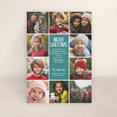 10枚の写真縁ど-  Merry Christmasレトロラインアート シーズンカード