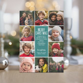 10枚の写真縁ど-  Merry Christmasレトロラインアート シーズンカード