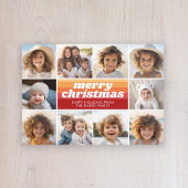 10枚の写真縁ど-  Merry Christmasレトロラインアート シーズンカード