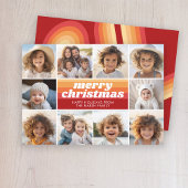 10枚の写真縁ど-  Merry Christmasレトロラインアート シーズンカード