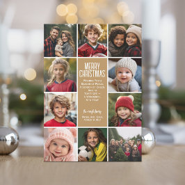 10枚の写真縁ど-  Merry Christmas Herringbone シーズンカード