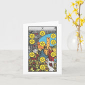 10枚の星形五角形空白のカード カード (黄色い花)