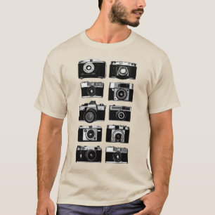 10枚の35nnレトロフォトカメラデザイン tシャツ