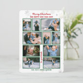 10枚コラージュ文字かわいいエレガントパーソナライズされた シーズンカード (スタンド正面)