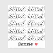 10枚セット - BLESSED 宗教的スクリプト・タイポグラフィ