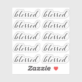 10枚セット - BLESSED 宗教的スクリプト・タイポグラフィ シール