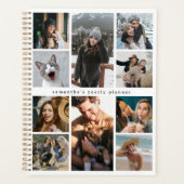 10枚モダンの写真のパーソナライズされたコラージュ プランナー手帳 (正面)