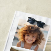 10枚モダンミニマルのフォトグリッドのコラージュ – 白 ビーチタオル (インサイチュ)