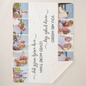 10枚恋しく思の写真縁ど白覚 シェルパブランケット (正面)