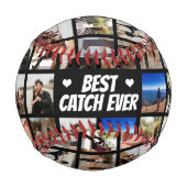 10枚最高のの写真をパーソナライズされたキャッチ 野球ボール (裏面)