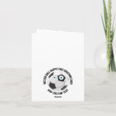 10枚組 オーダーメイド サッカー ブルーアイズ ハッピー フェイス グリーティング カード (裏面)