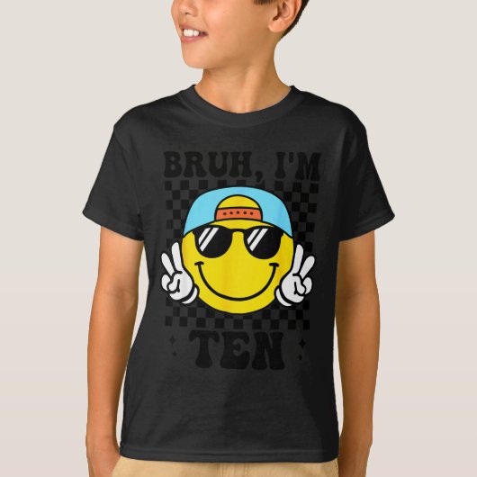 10歳だぜ! 10歳の誕生日 おめでとう!少年少女 Tシャツ (正面)