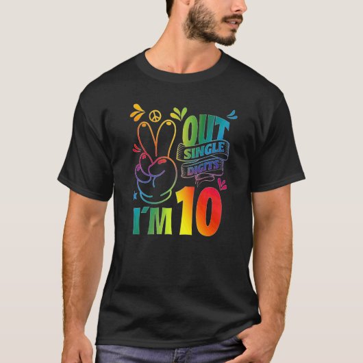 10歳になりました!一桁にさよなら Tシャツ (正面)