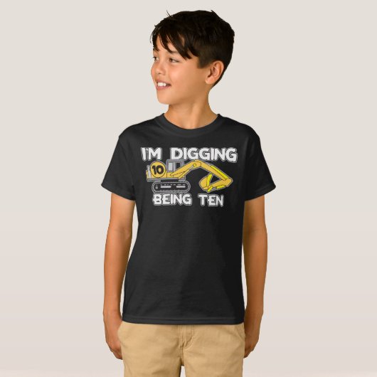 10歳になるキッドの10誕生日 Tシャツ (正面フル)