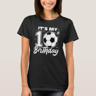 10歳のギフトダビング少年サッカー選手10位B Tシャツ