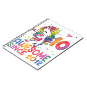 10歳のギフト女の子10代ダビングUnicorn 10位 ノートブック (左側)