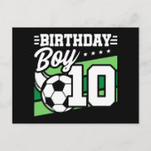 10歳のサッカーボール少年 10歳の誕生日男子 ポストカード (正面)